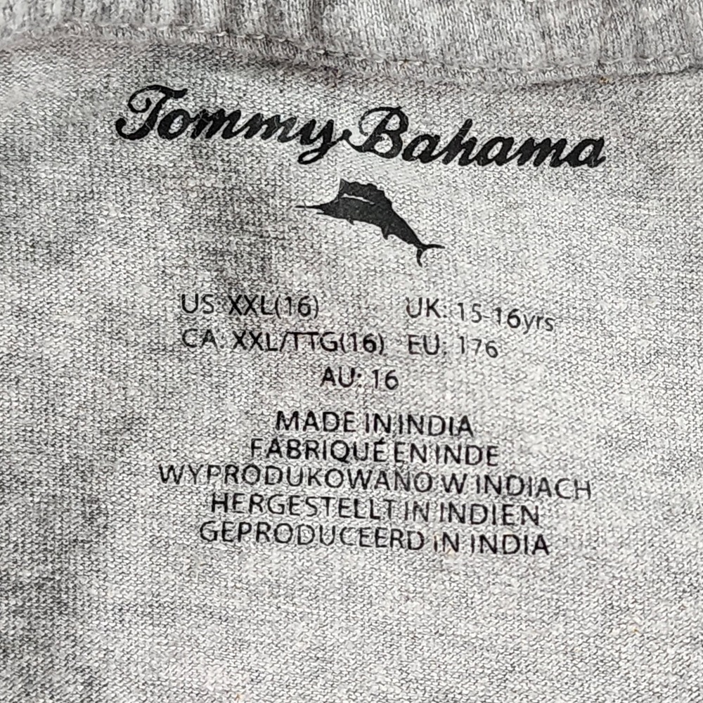 Tommy Bahama Gray Short Sleeve Cotton T-Shirt Boys 2XL - Picture 4 of 7